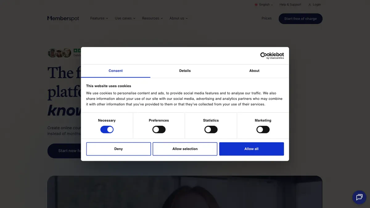 Memberspot Downloader website preview