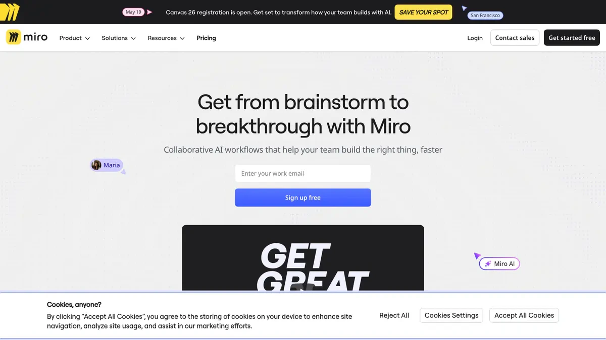 Miro Downloader website preview
