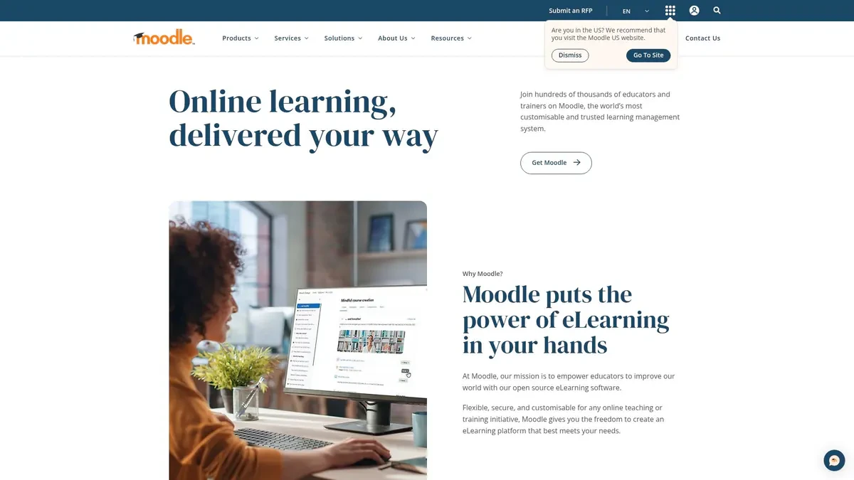 Moodle Downloader website preview
