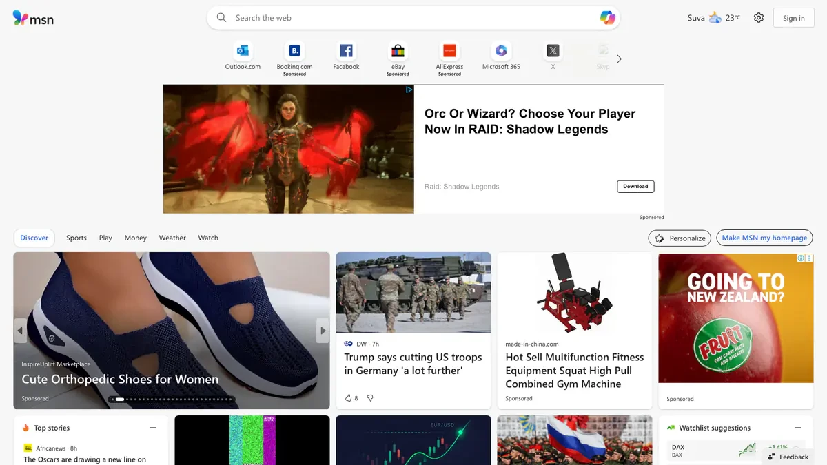 MSN Downloader website preview