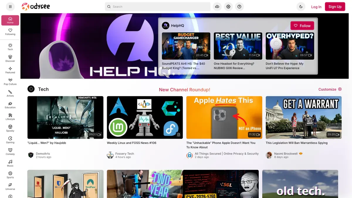 Odysee Downloader website preview
