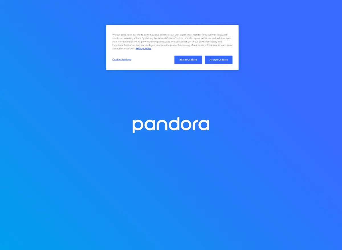 Pandora Downloader website preview
