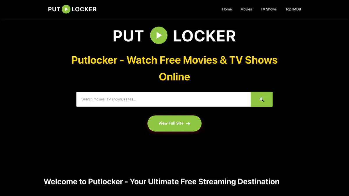 Putlocker Downloader website preview