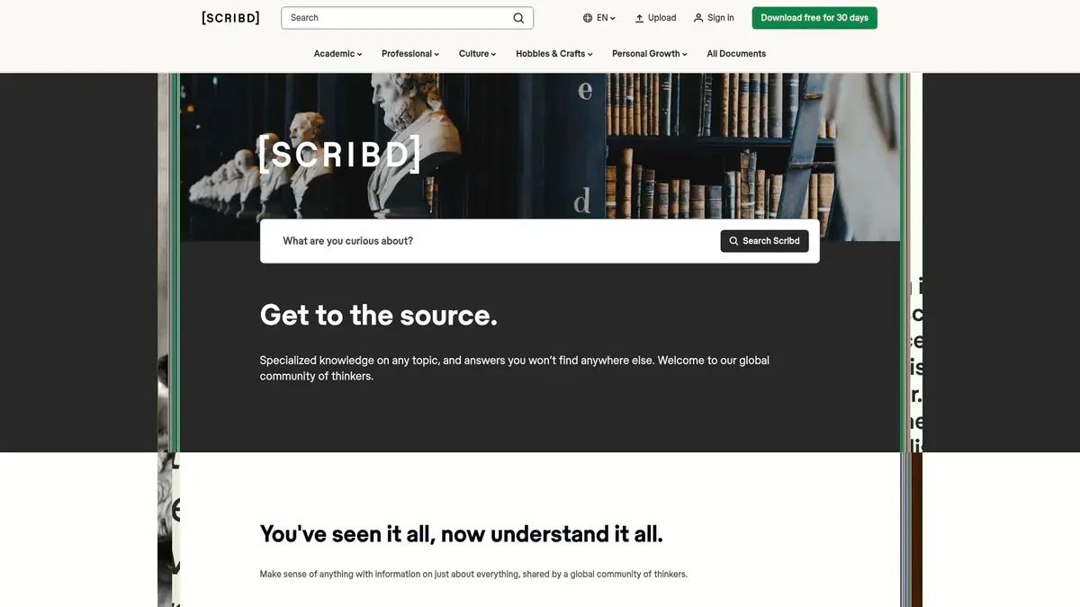 Scribd Downloader website preview