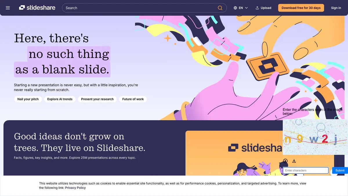 SlideShare Downloader website preview