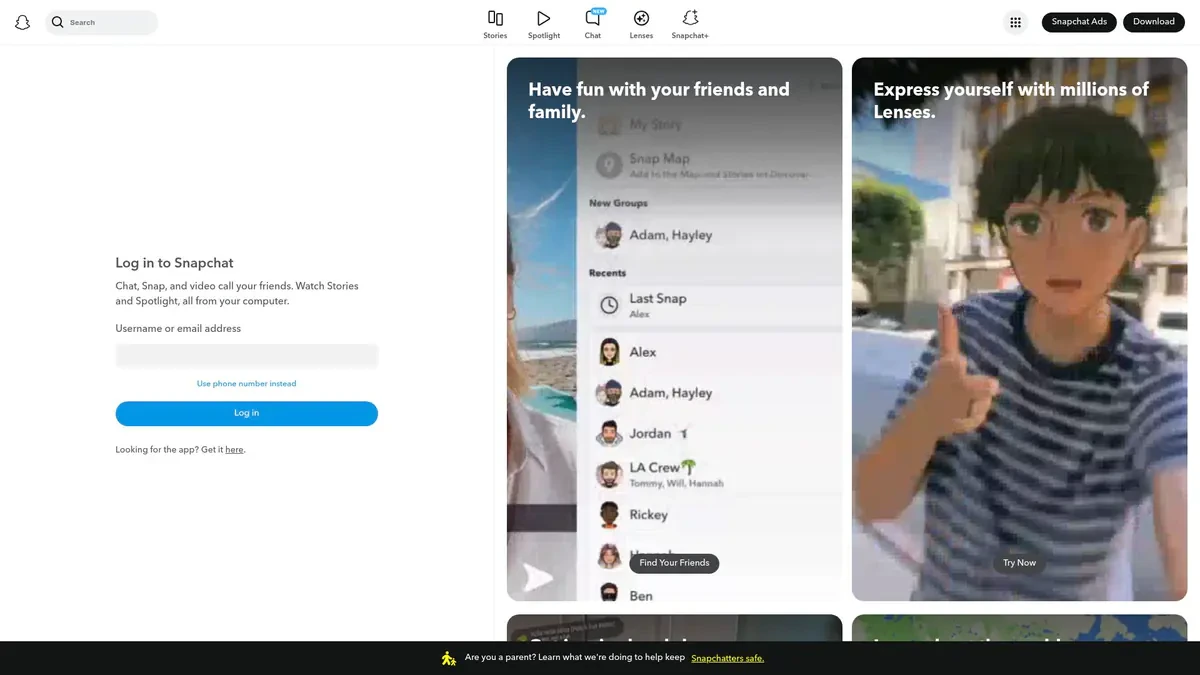 Snapchat Video Downloader website preview