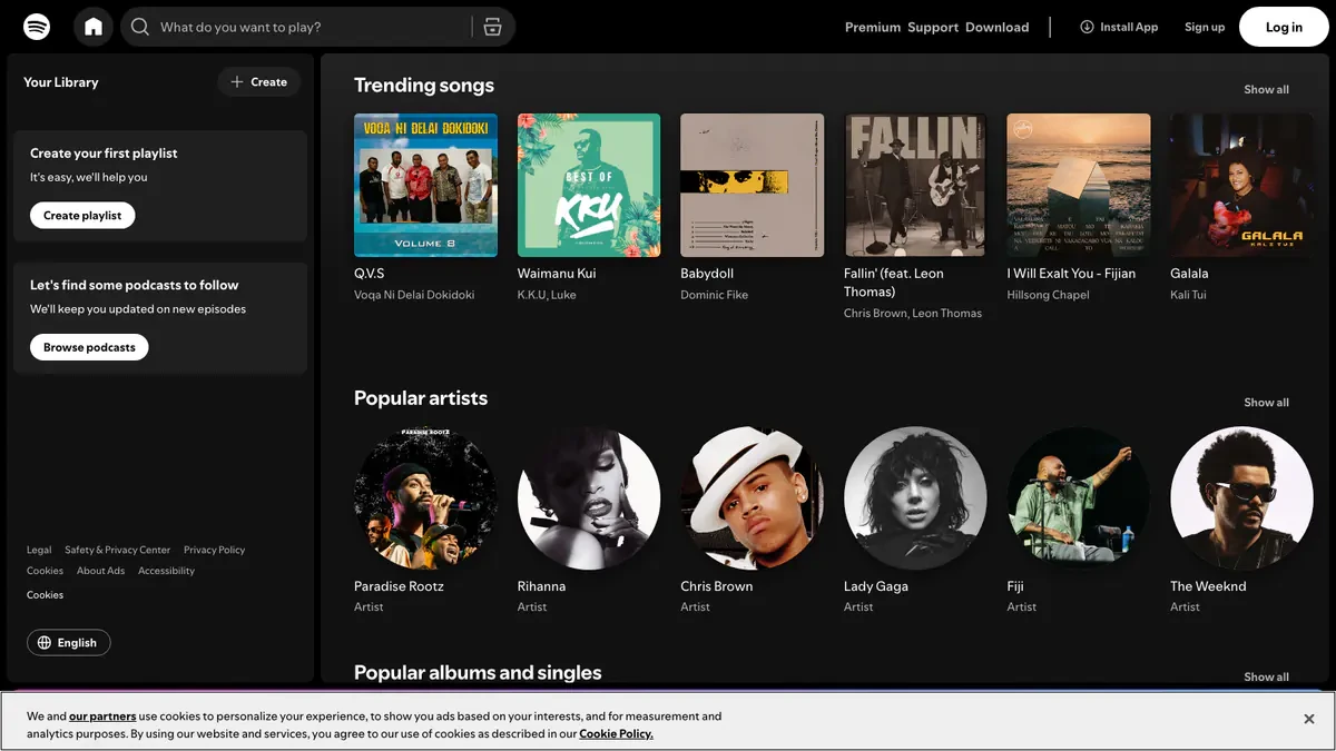 Spotify Downloader website preview