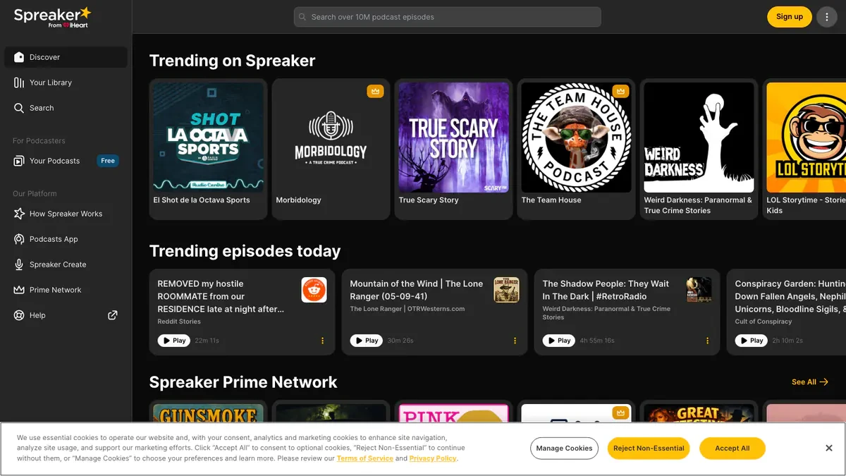 Spreaker Downloader website preview