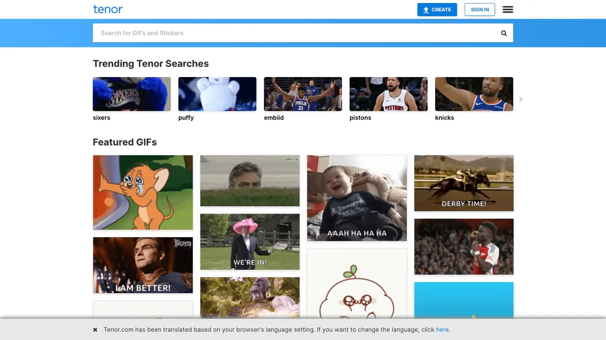 Tenor Downloader website preview