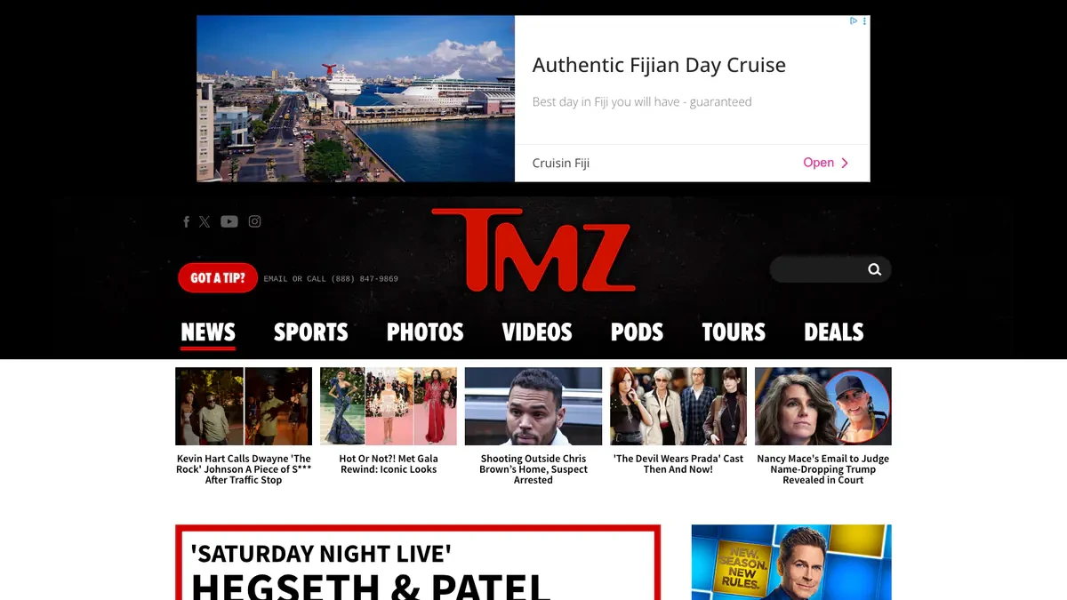 TMZ Downloader website preview