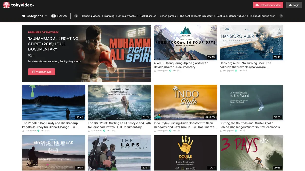 TokyVideo Downloader website preview