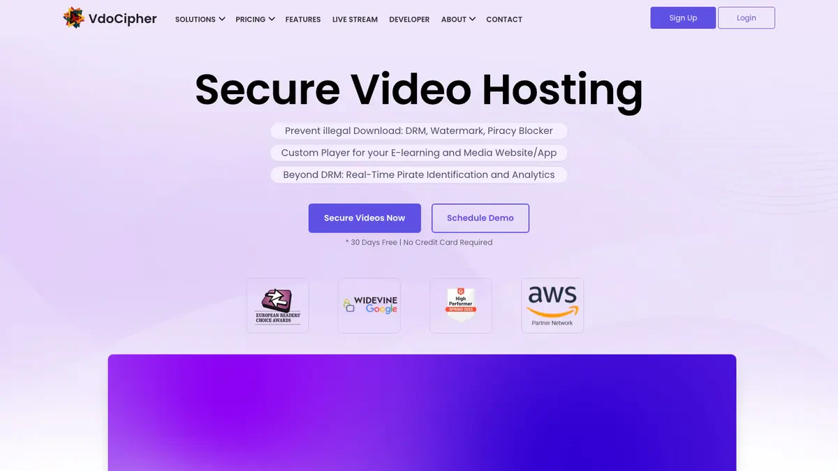 VdoCipher Downloader website preview