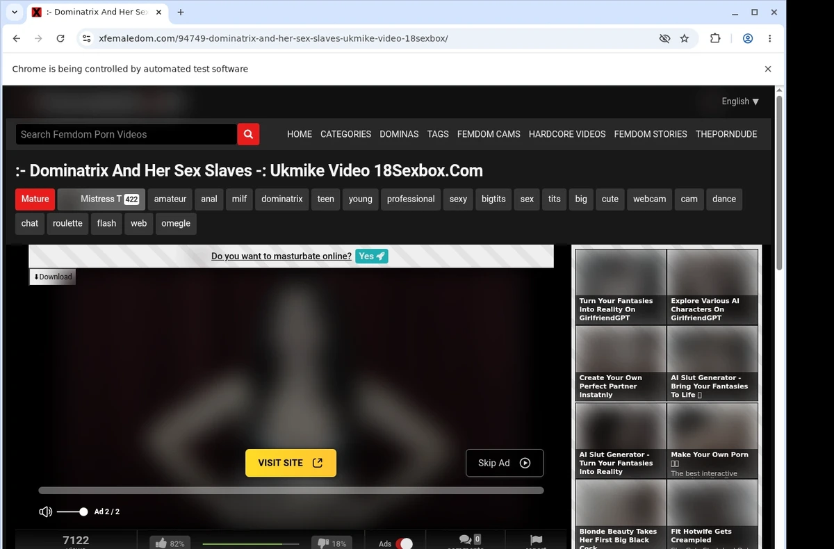 XFemaleDom Video Downloader ready state screenshot