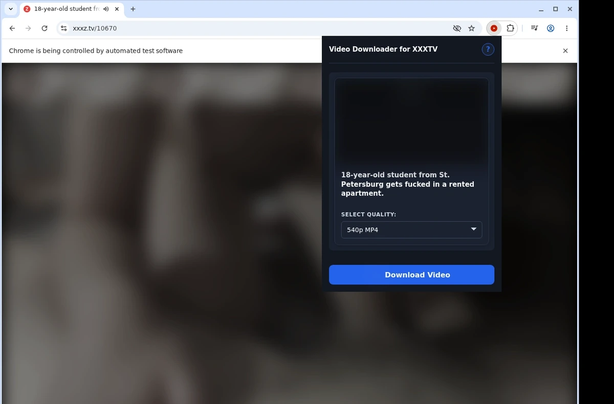 XXXTV Video Downloader ready state screenshot
