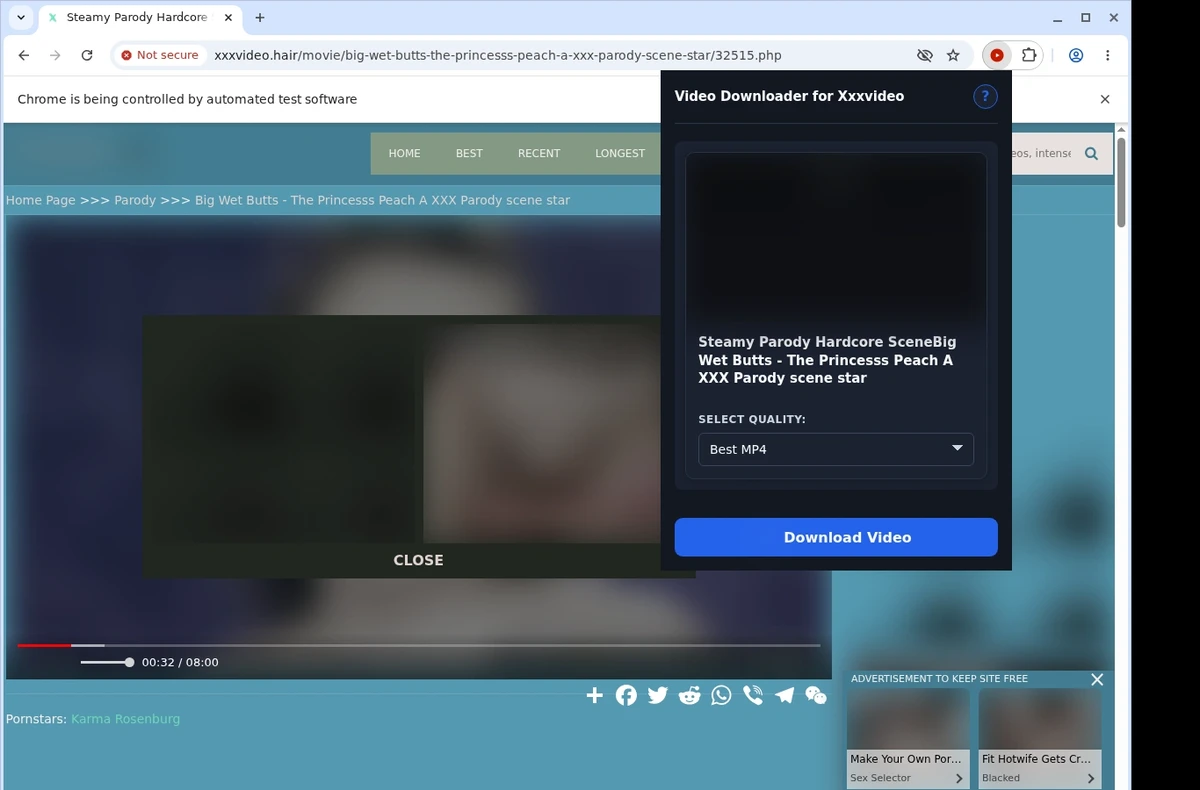 Xxxvideo Video Downloader ready state screenshot