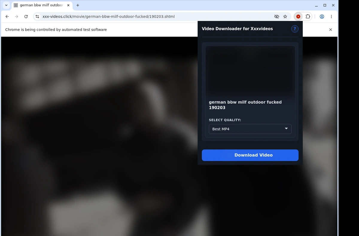 Xxxvideos Downloader ready state screenshot