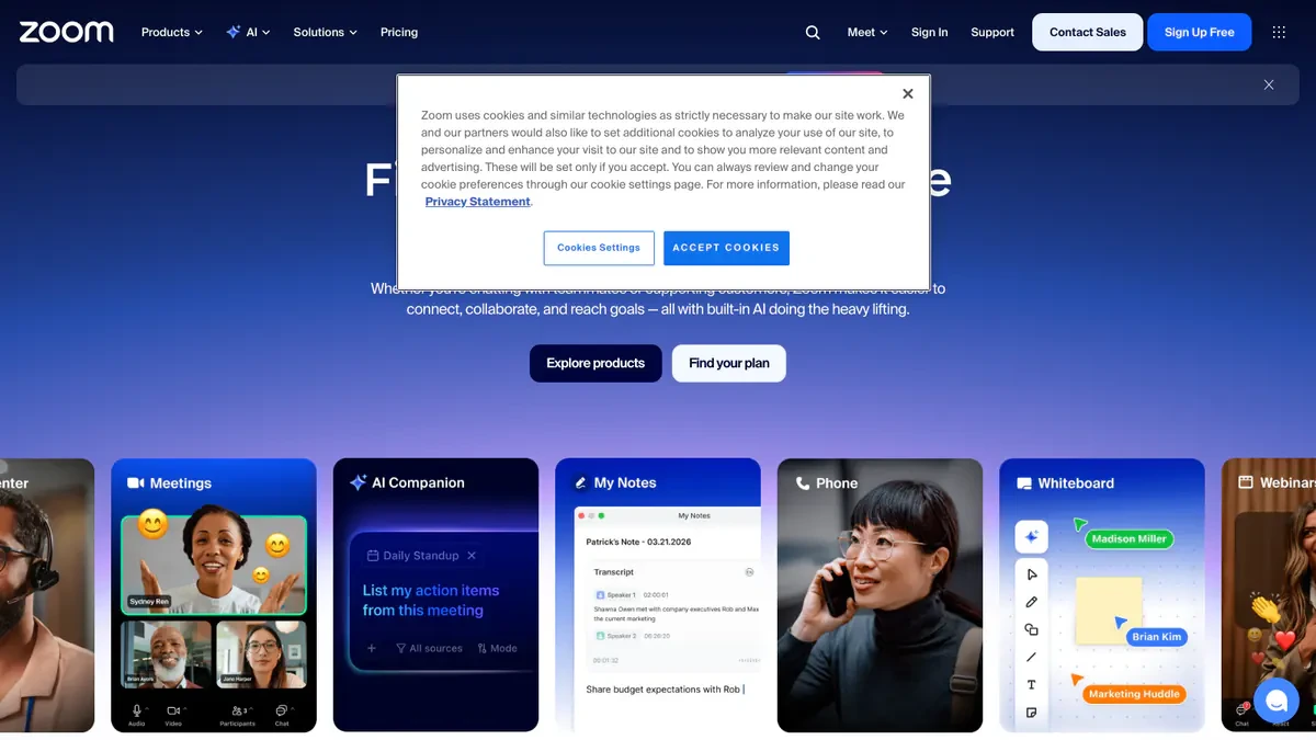 Zoom Downloader website preview