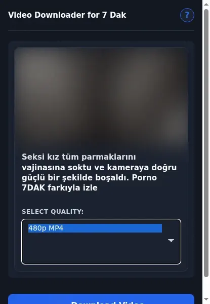 7Dak Downloader format dropdown options