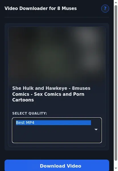 8 Muses Video Downloader format dropdown options