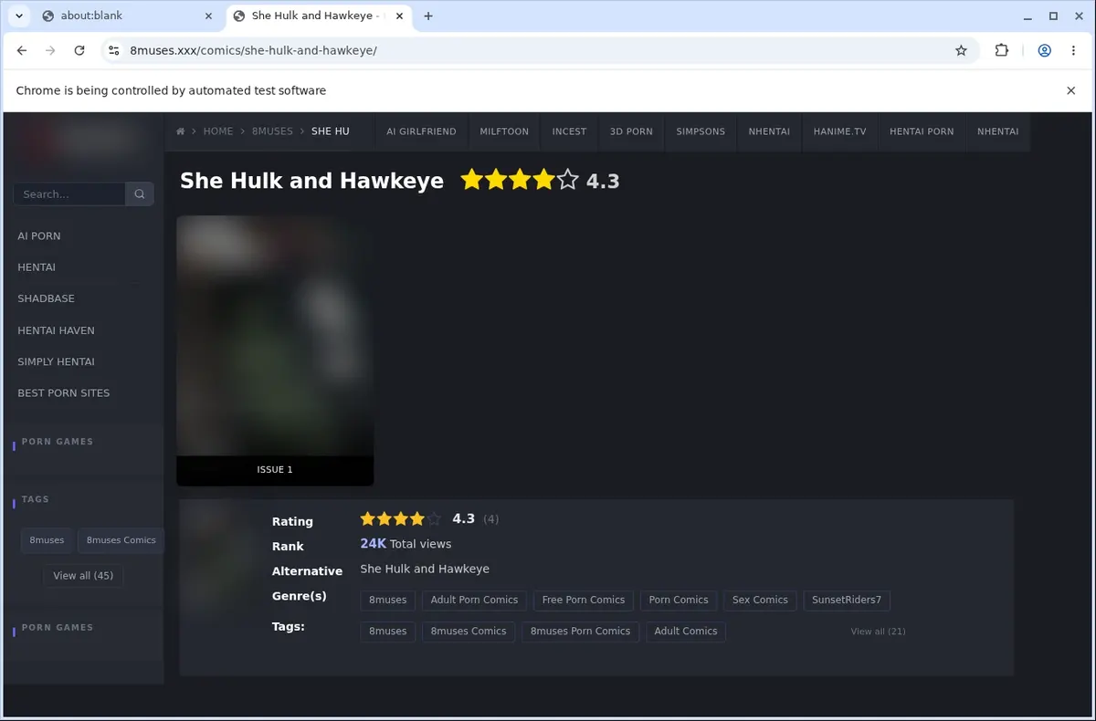 8 Muses Video Downloader page open in the browser