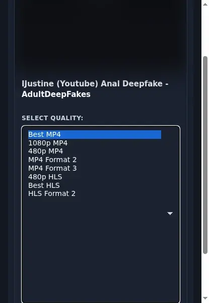 Adultdeepfakes Video Downloader format dropdown options