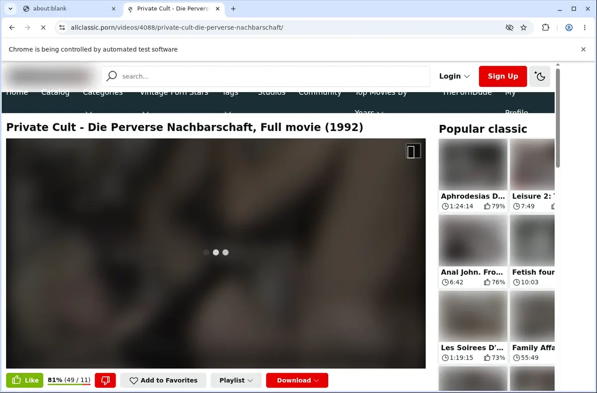 Allclassic Video Downloader page open in the browser