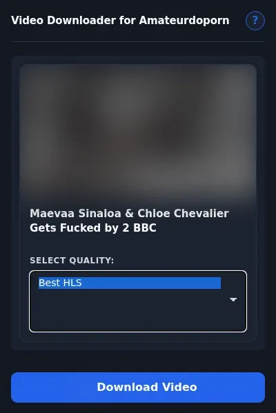 Amateurdoporn Video Downloader format dropdown options