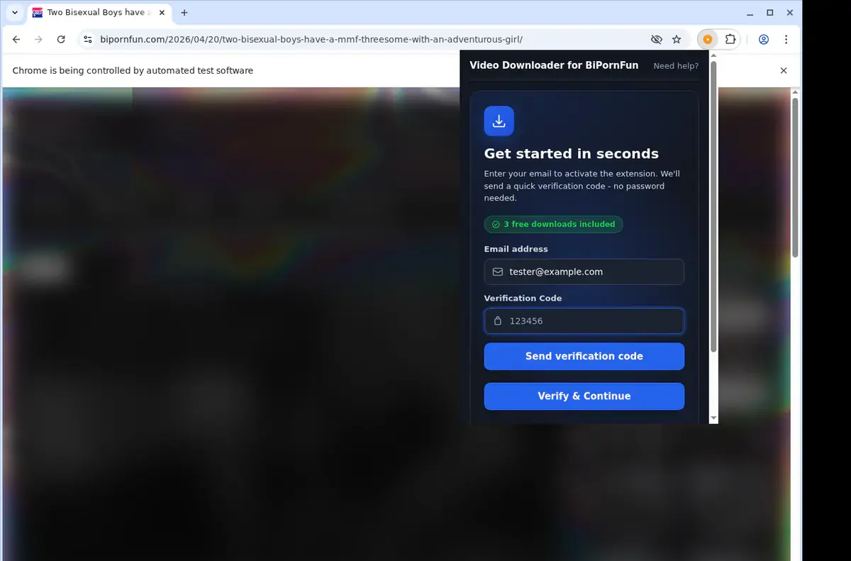 BiPornFun Downloader format selection and save step