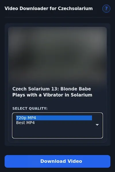 CzechSolarium Video Downloader format dropdown options