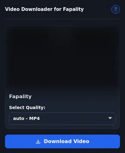 Fapality Downloader format selection and save step