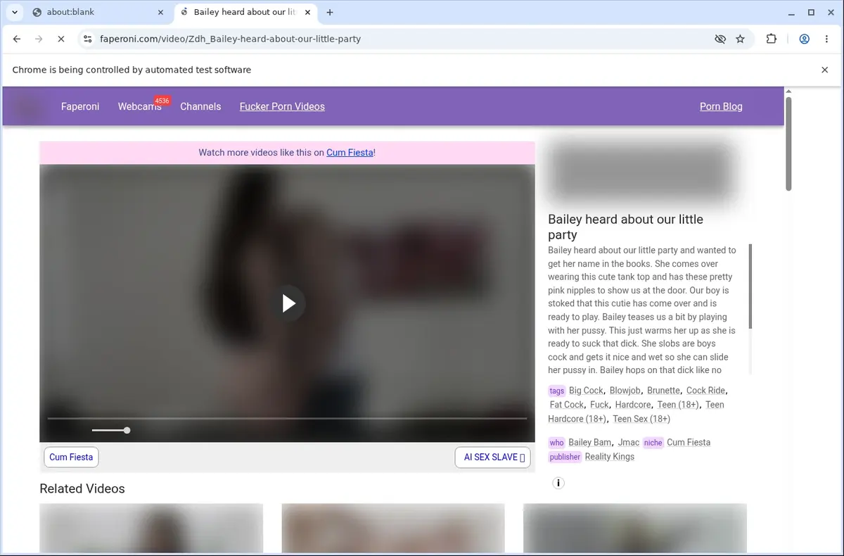 Faperoni Downloader page open in the browser