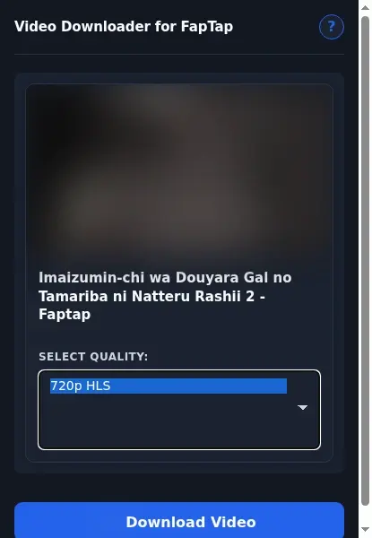FapTap Downloader format dropdown options