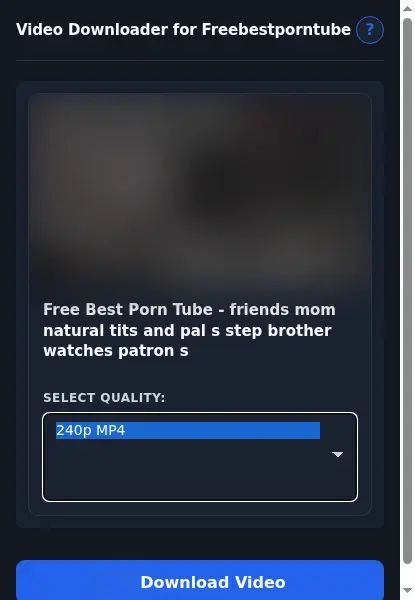 Freebestporntube Downloader format dropdown options