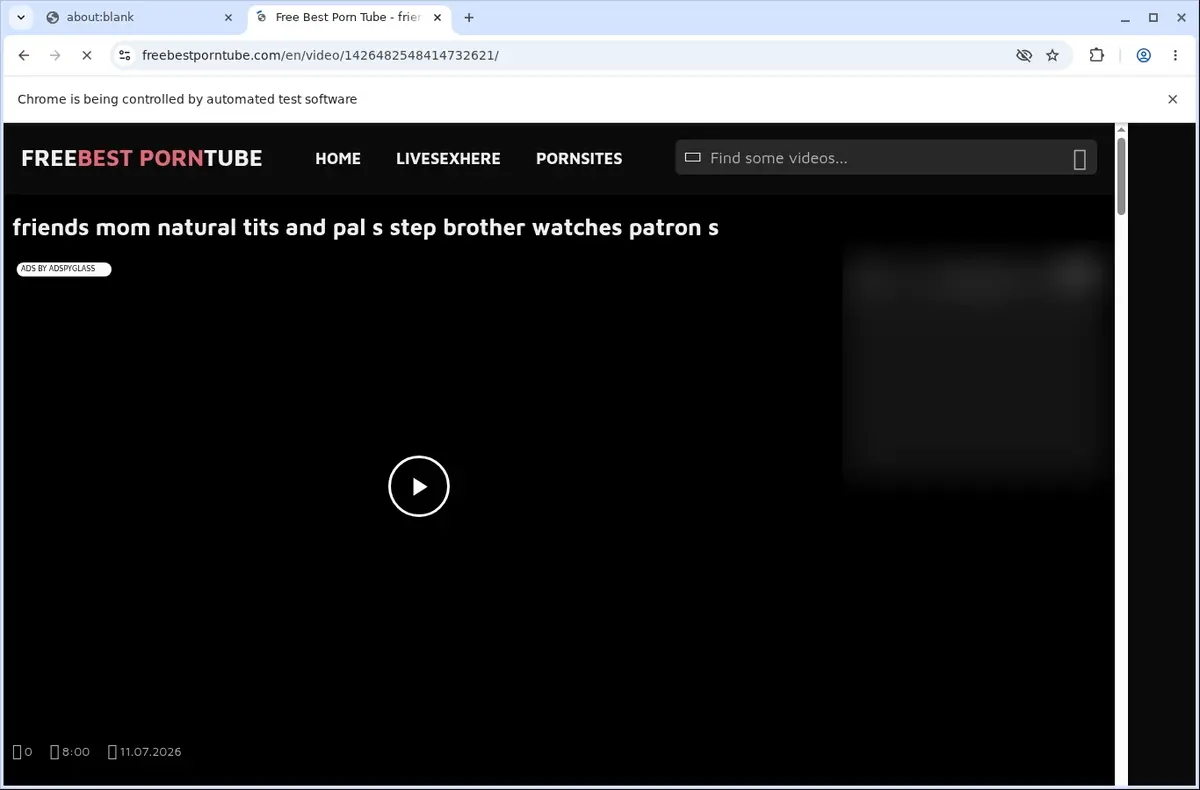 Freebestporntube Downloader page open in the browser