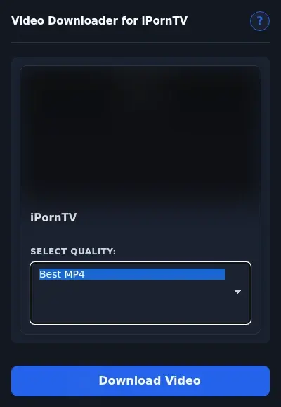 iPornTV Downloader format dropdown options