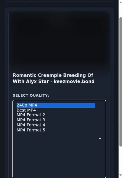 Keezmovie Downloader format dropdown options