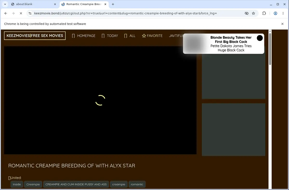 Keezmovie Downloader page open in the browser