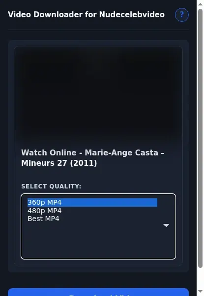 NudeCelebVideo Downloader format dropdown options