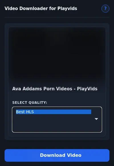 PlayVids Video Downloader format dropdown options