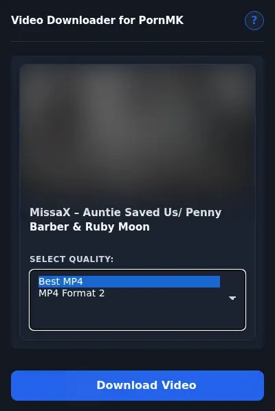 PornMK Downloader format dropdown options