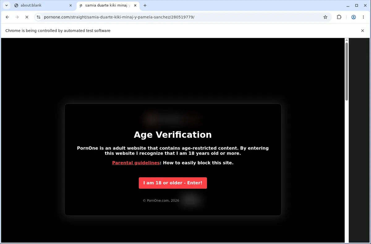PornOne Downloader page open in the browser