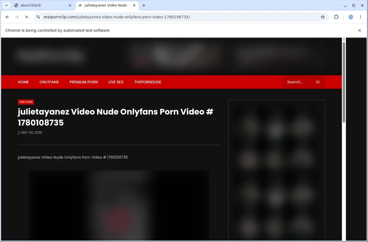 RealPornClip Video Downloader page open in the browser