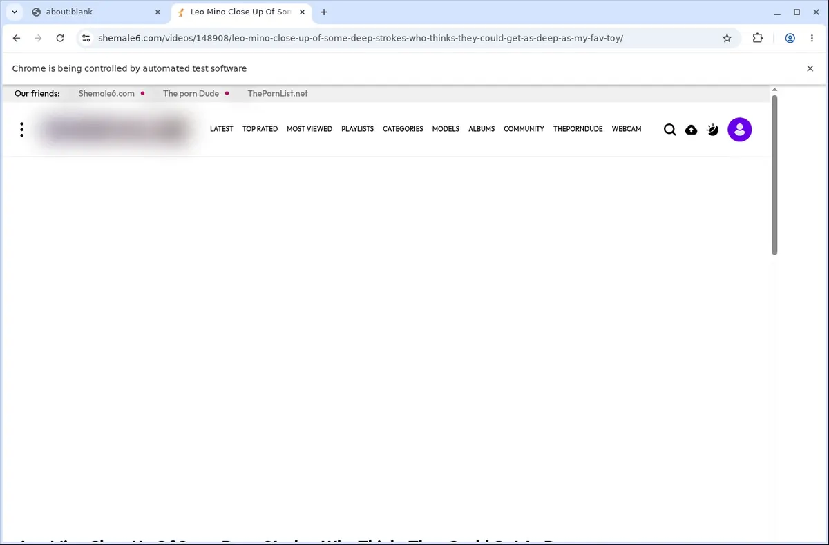 Shemale6 Video Downloader page open in the browser