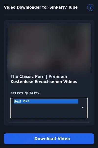 SinParty Tube Downloader format dropdown options
