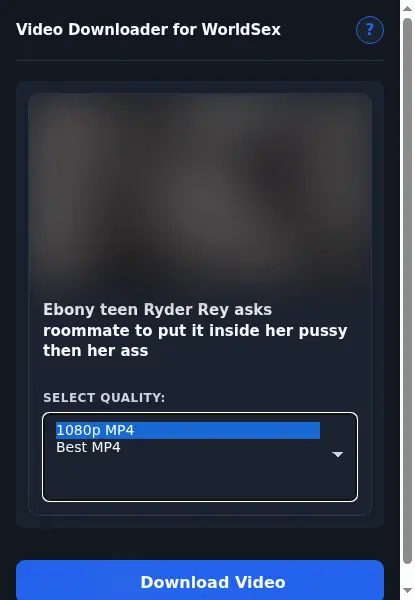 WorldSex Downloader format dropdown options