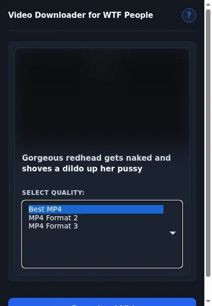 WTF People Downloader format dropdown options