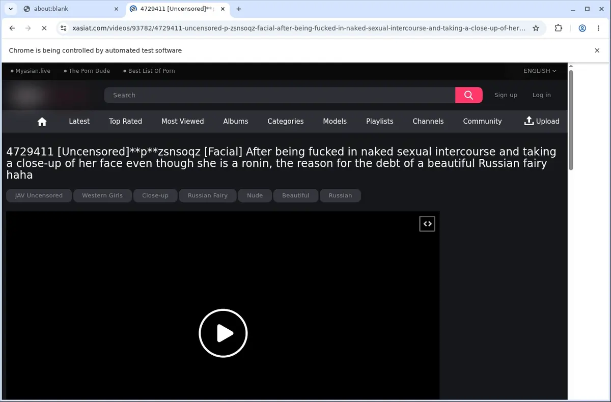 Xasiat Video Downloader page open in the browser