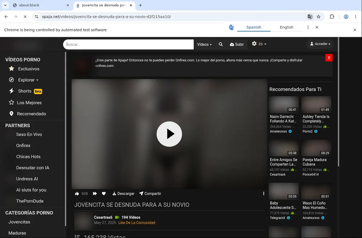 Xpaja Downloader page open in the browser