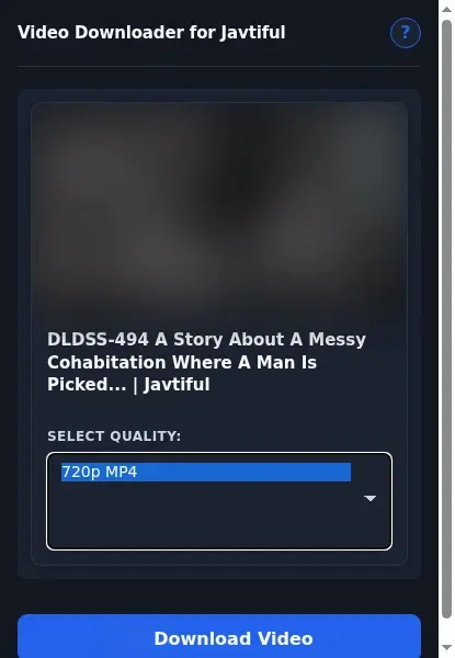Javtiful Video Downloader format dropdown options