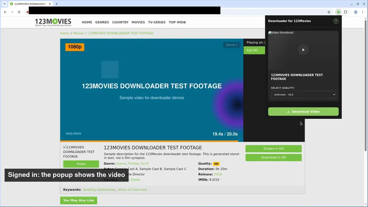 How to sign in to Downloader for 123Movies with an email code
